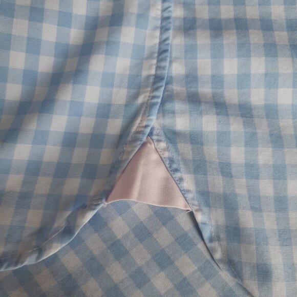 Thomas Pink SZ 17 French Cuff Gingham Blue & White Button Up Men's Shirt - Picture 10 of 15